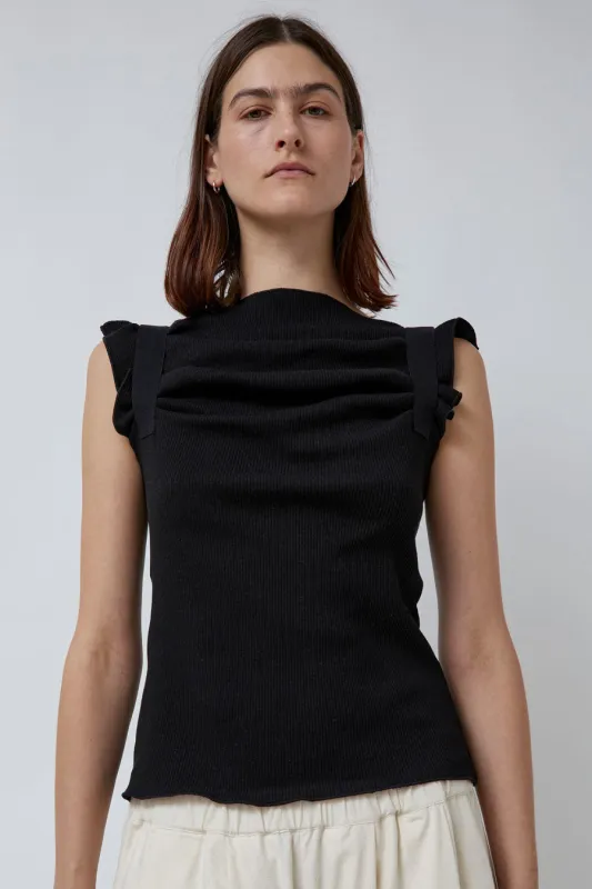 Baserange Lud Top in Black sold by No. 6