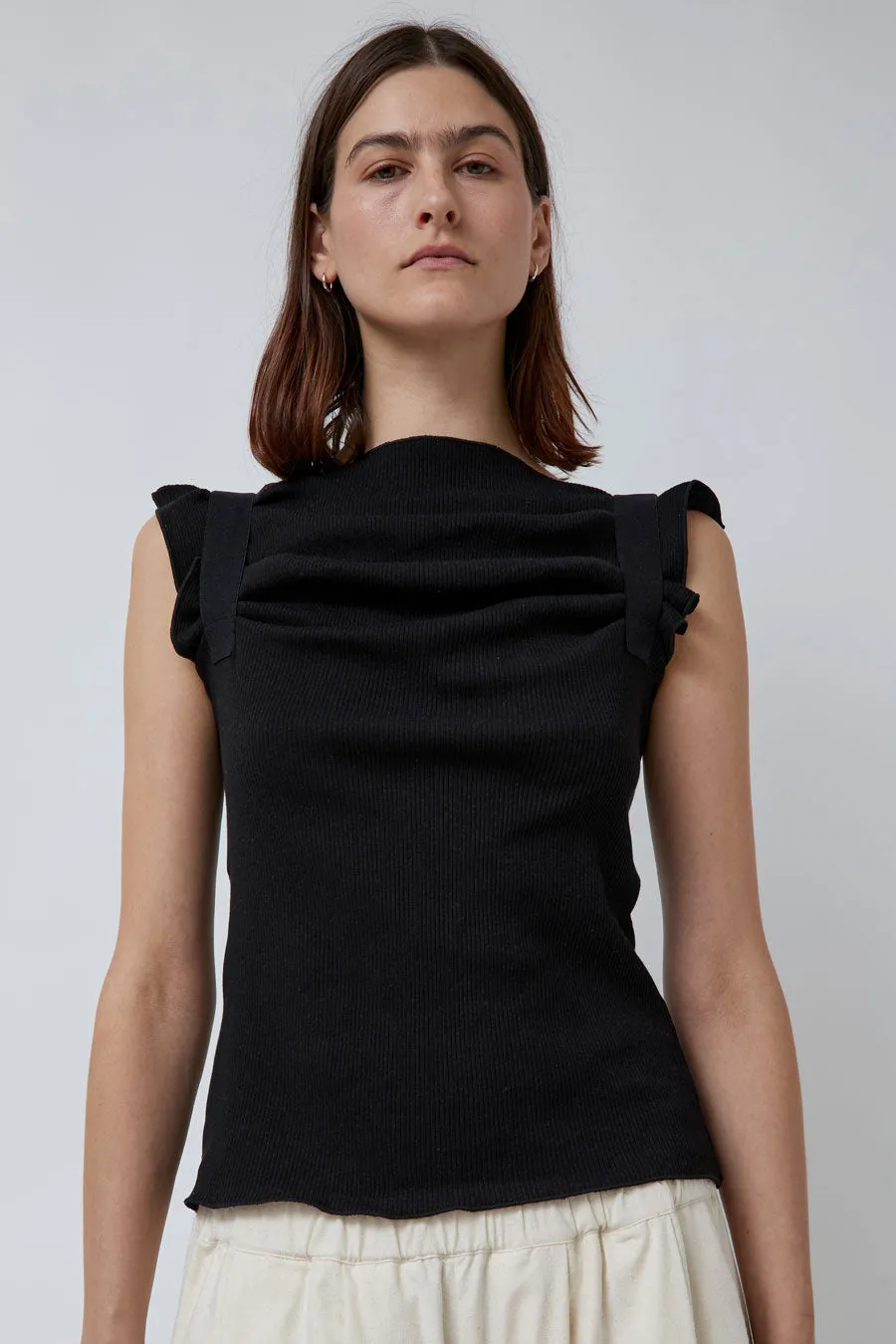 Baserange Lud Top in Black sold by No. 6