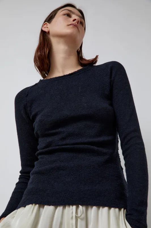 Guðrun & Guðrun Barba Round Neck in Navy made by No. 6