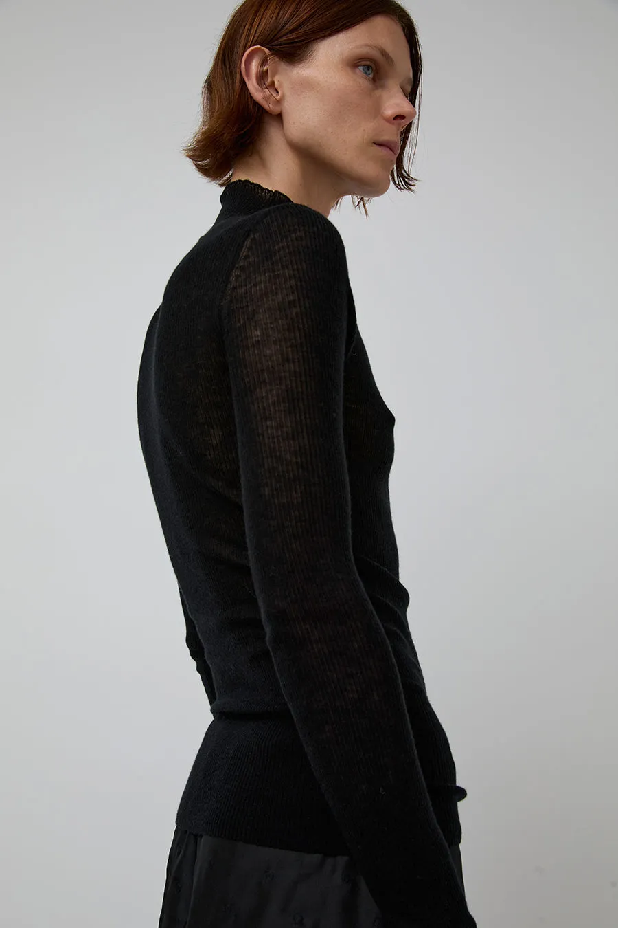 6397 Rib Mock Neck in Black sold by No. 6 product image thumbnail 2