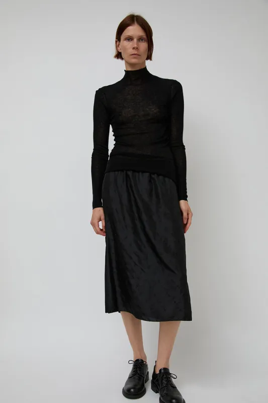 6397 Embroidered Slip Skirt in Black sold by No. 6