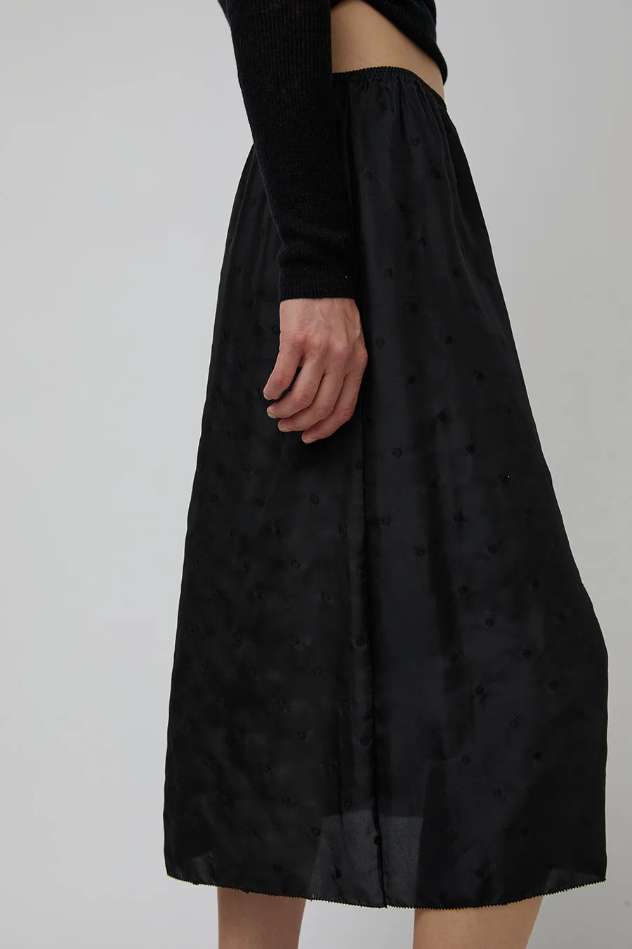 6397 Embroidered Slip Skirt in Black sold by No. 6 product image thumbnail 5
