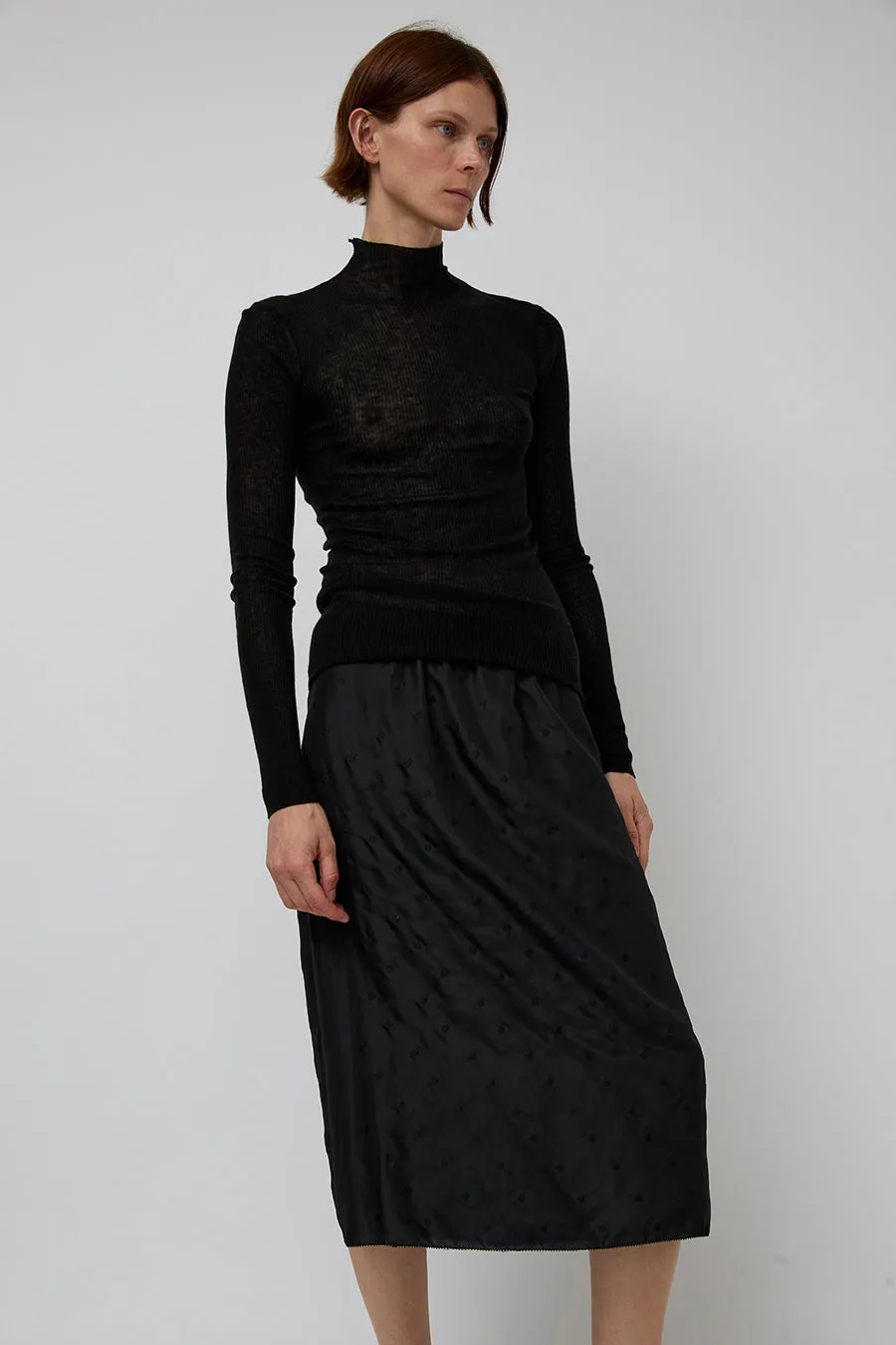 6397 Embroidered Slip Skirt in Black sold by No. 6 product image thumbnail 3