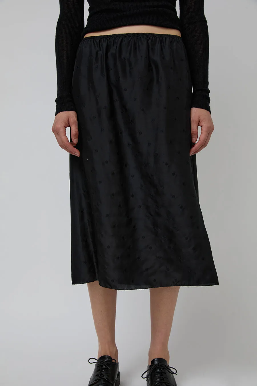 6397 Embroidered Slip Skirt in Black sold by No. 6 product image thumbnail 4