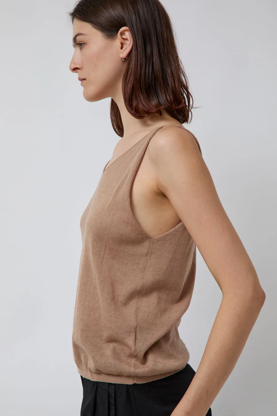 Deiji Studios Rolled Knit Top in Light Brown sold by No. 6 product image thumbnail 2
