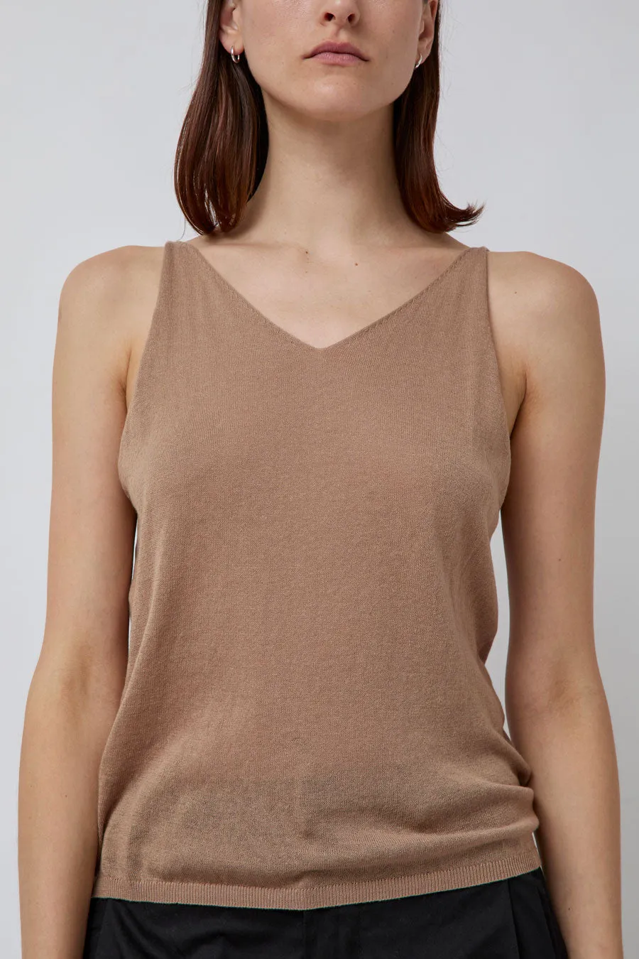 Deiji Studios Rolled Knit Top in Light Brown sold by No. 6 product image thumbnail 3