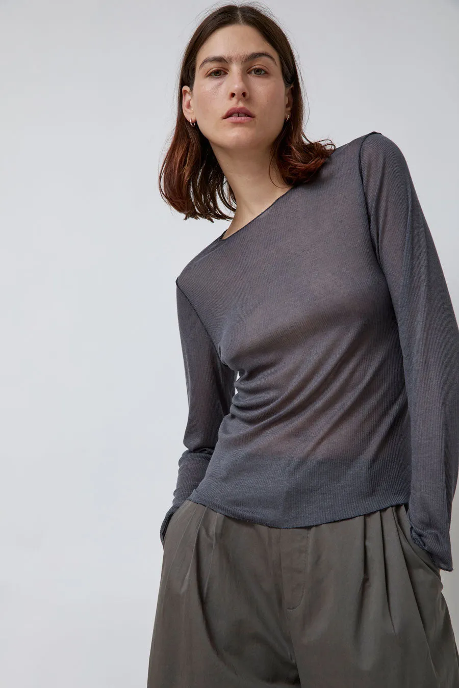 Deiji Studios Knit Long Sleeve in Steel sold by No. 6