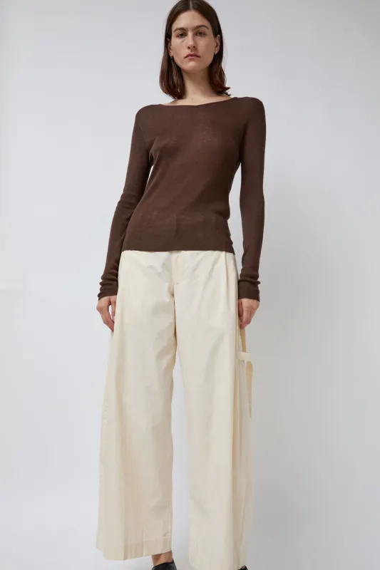 Deiji Studios Tab Pant in Off White made by Deiji Studios