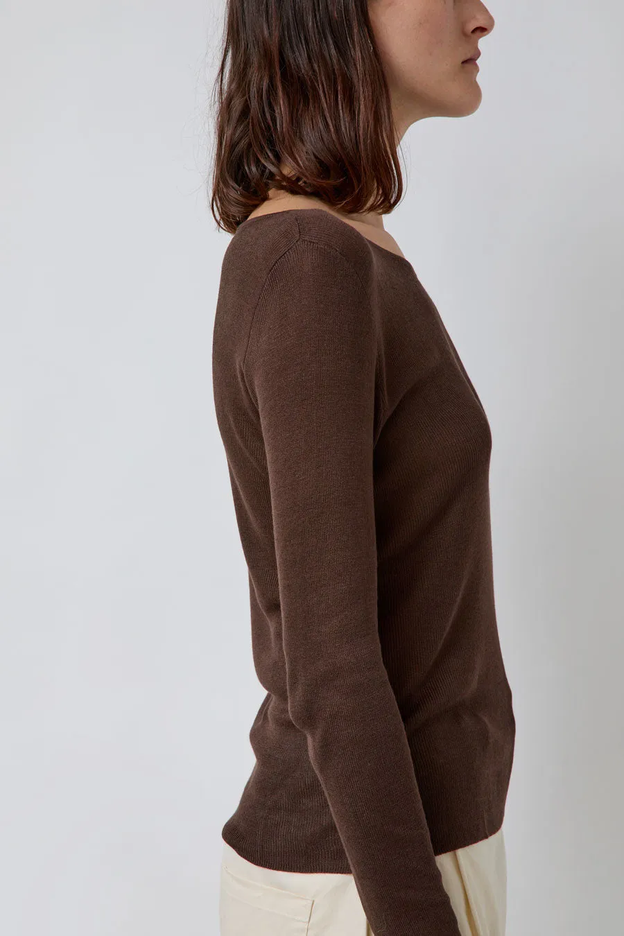 Deiji Studios Knitted Top in Dark Brown sold by No. 6 product image thumbnail 2