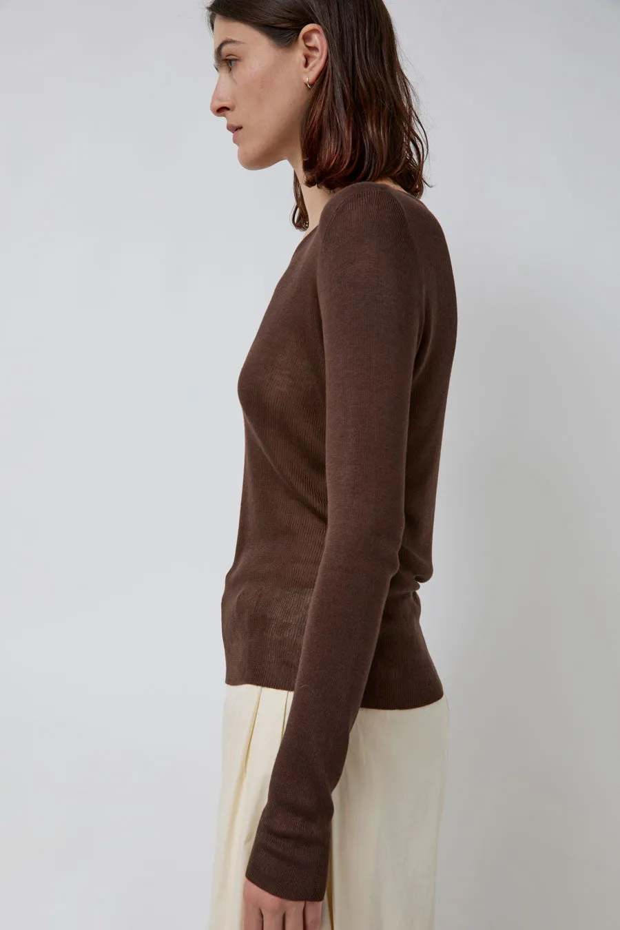 Deiji Studios Knitted Top in Dark Brown sold by No. 6 product image thumbnail 5