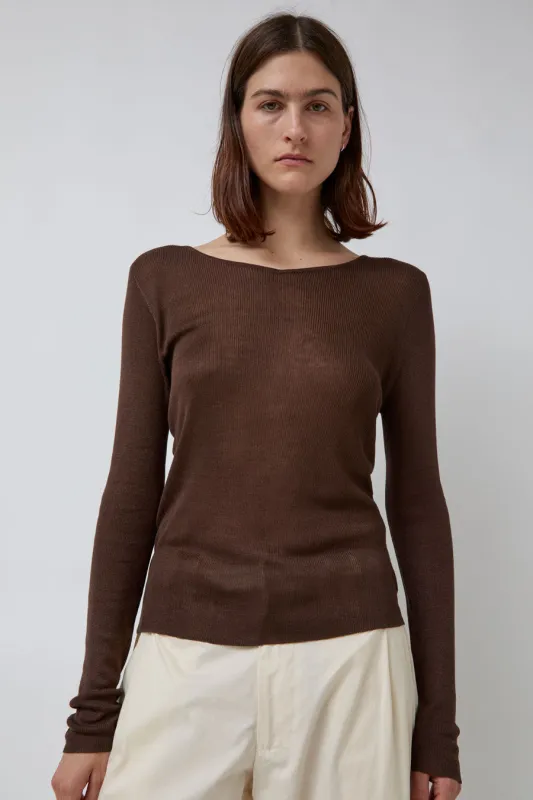 Deiji Studios Knitted Top in Dark Brown sold by No. 6