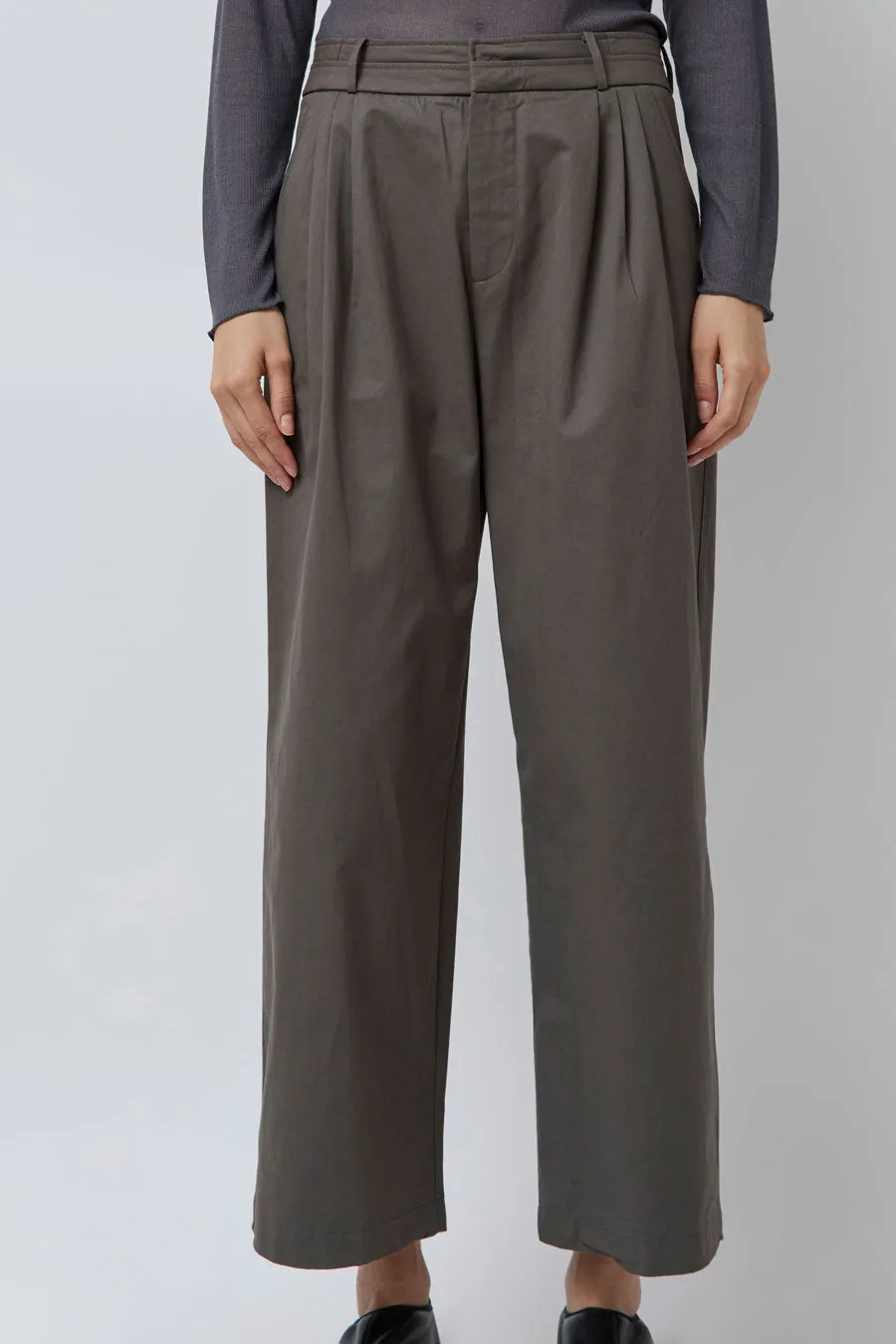 Deiji Studios Two Layer Pant in Charcoal sold by No. 6