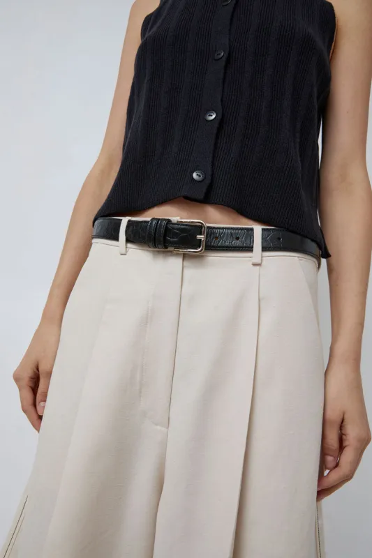 CORDERA Classic Belt in Black Croc sold by No. 6