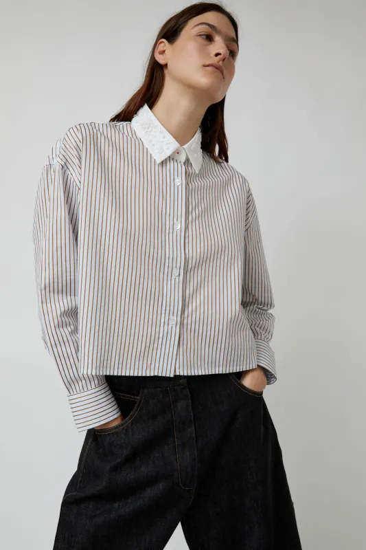 CORDERA Embellished Striped Shirt in Stripe sold by No. 6