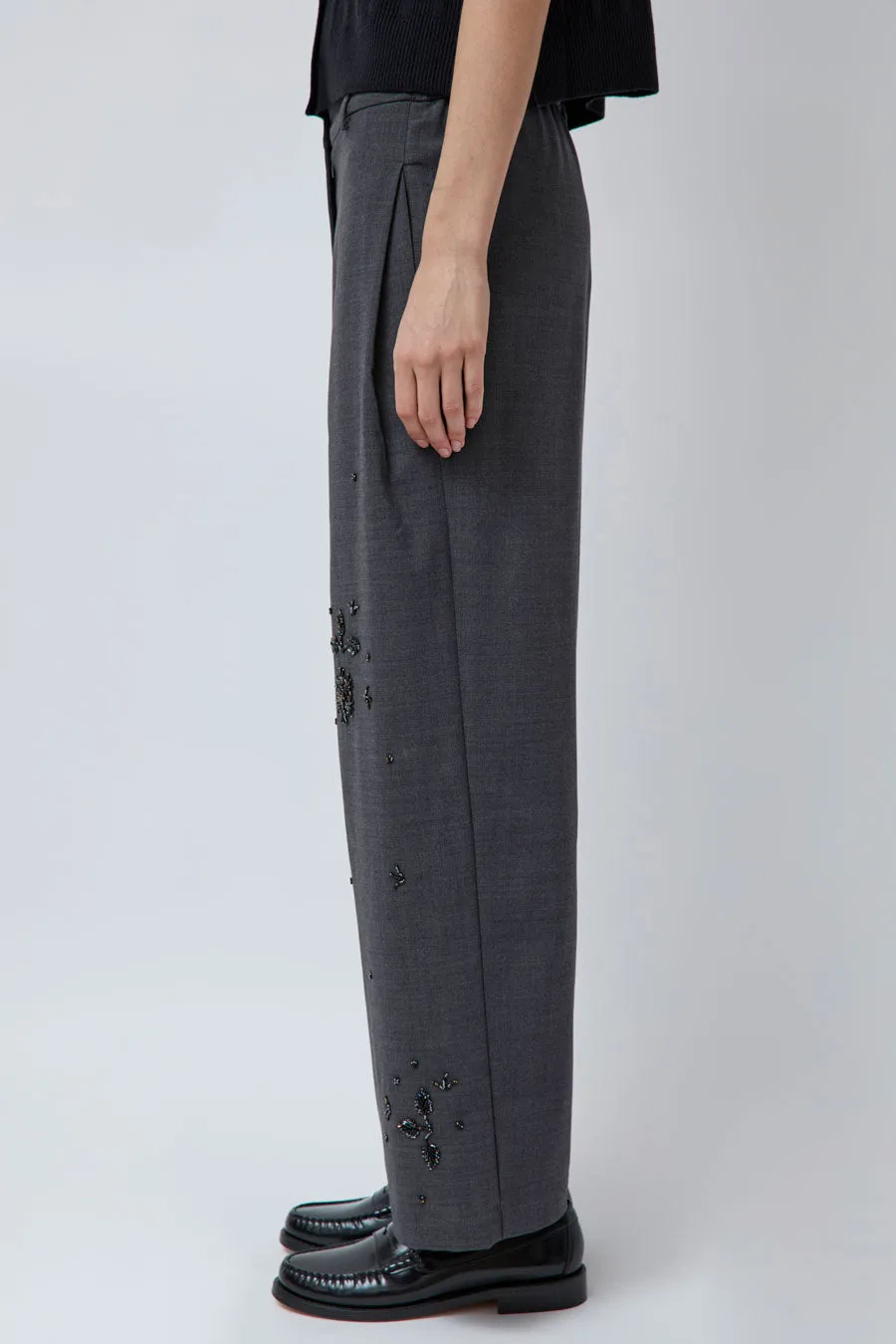 CORDERA Embellished Tailoring Pants in Grey sold by No. 6 product image thumbnail 5