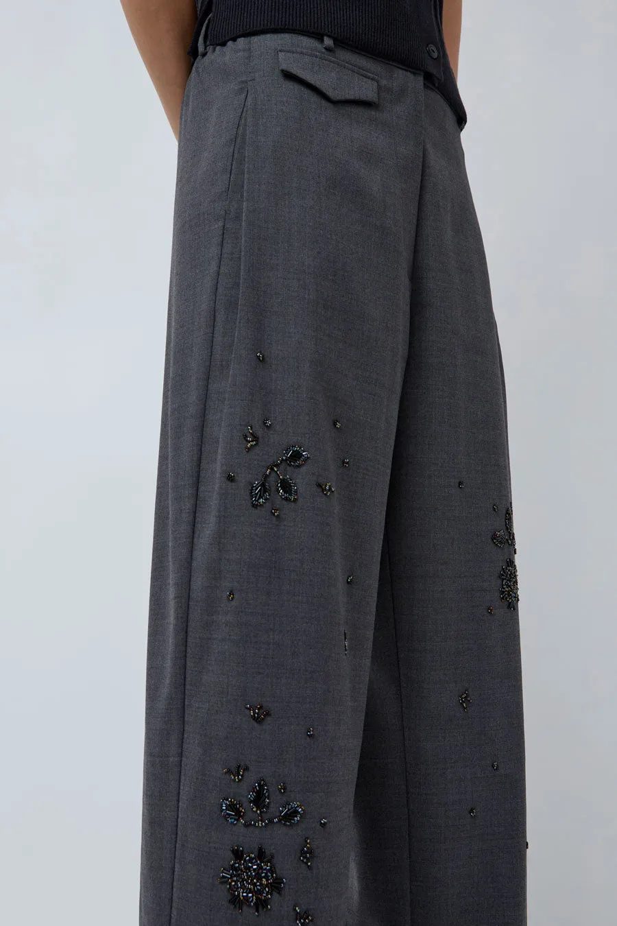 CORDERA Embellished Tailoring Pants in Grey sold by No. 6 product image thumbnail 2