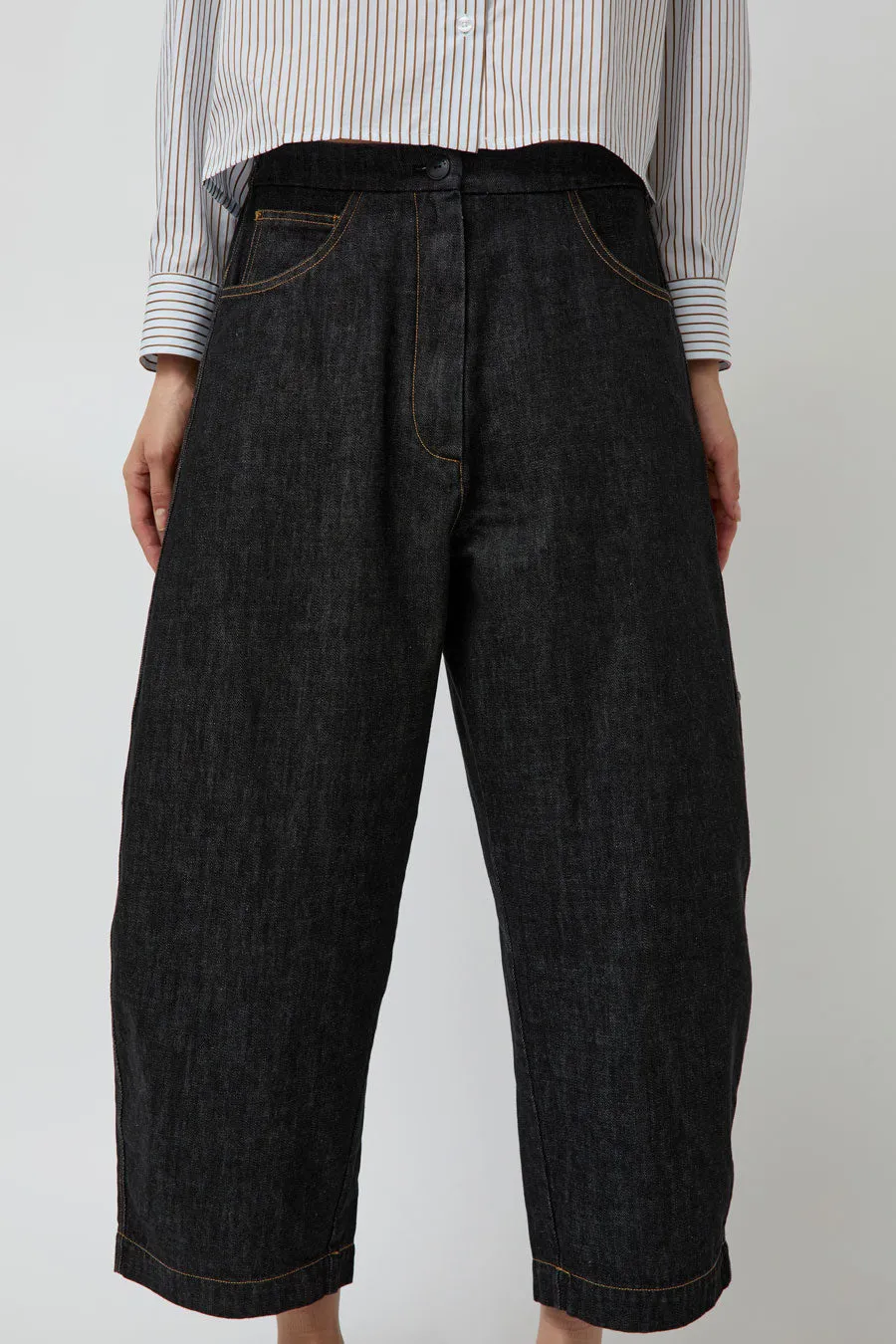 CORDERA Denim Curved Pants in Black sold by No. 6 product image thumbnail 3