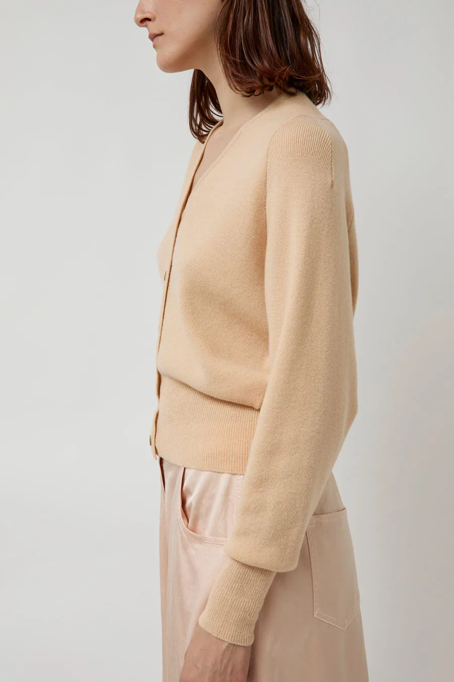 CORDERA Merino and Cashmere Cardigan in Peach sold by No. 6 product image thumbnail 2