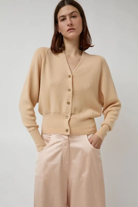 CORDERA Merino and Cashmere Cardigan in Peach sold by No. 6