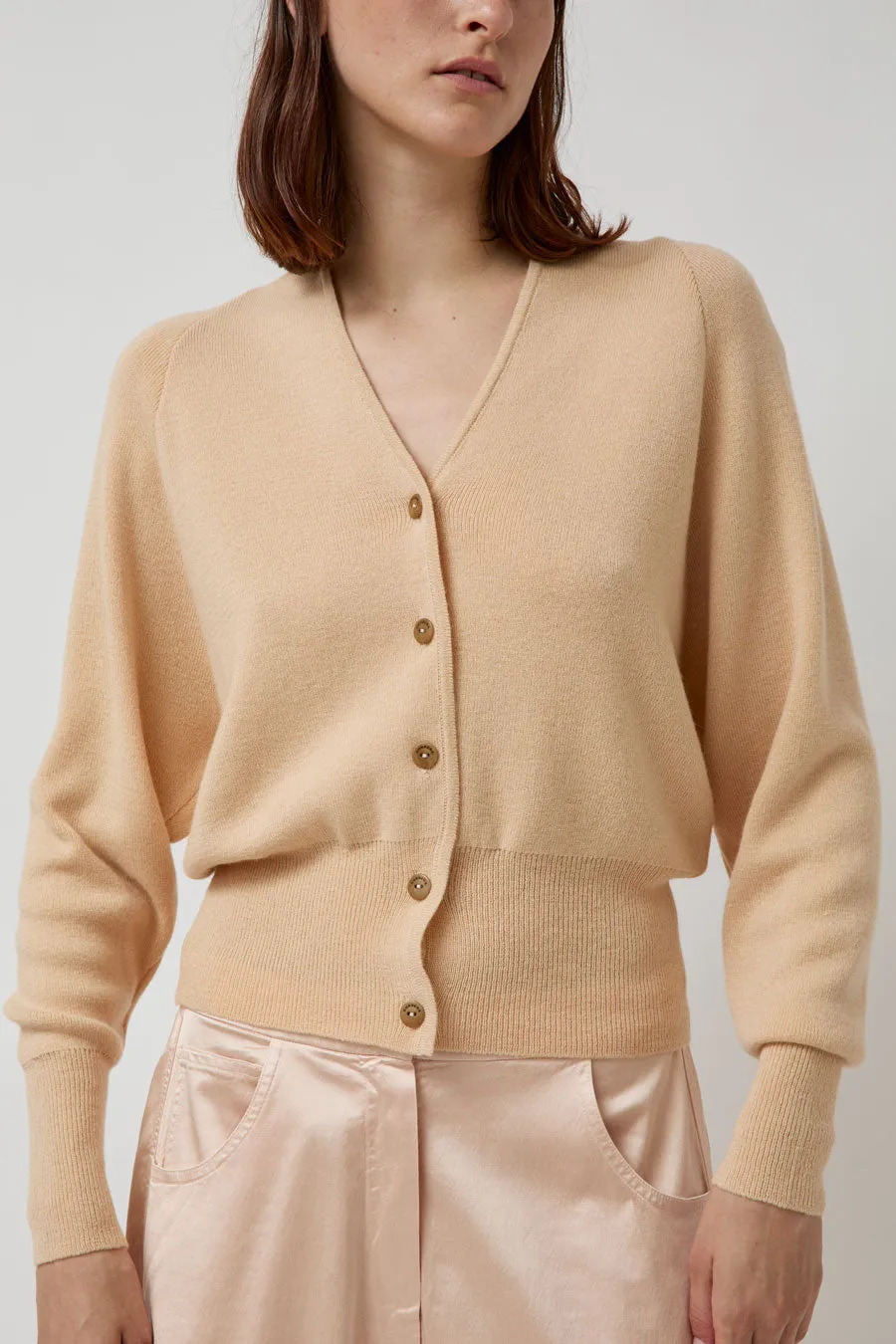 CORDERA Merino and Cashmere Cardigan in Peach sold by No. 6 product image thumbnail 3