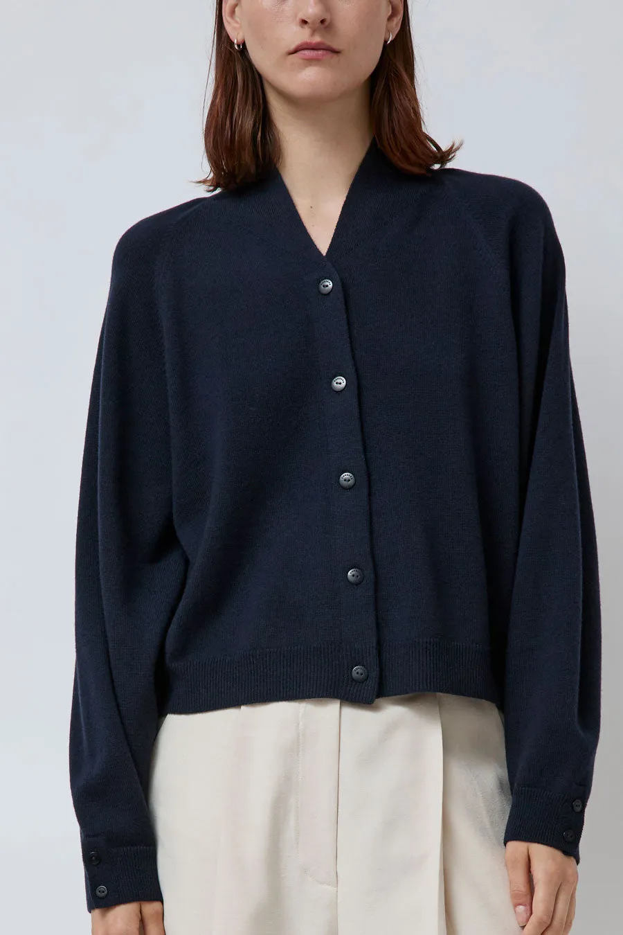 CORDERA Merino Wool Cardigan in Navy sold by No. 6 product image thumbnail 4