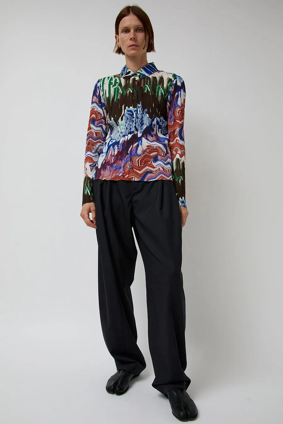 Henrik Vibskov Claus Pant in Tropical Navy sold by No. 6