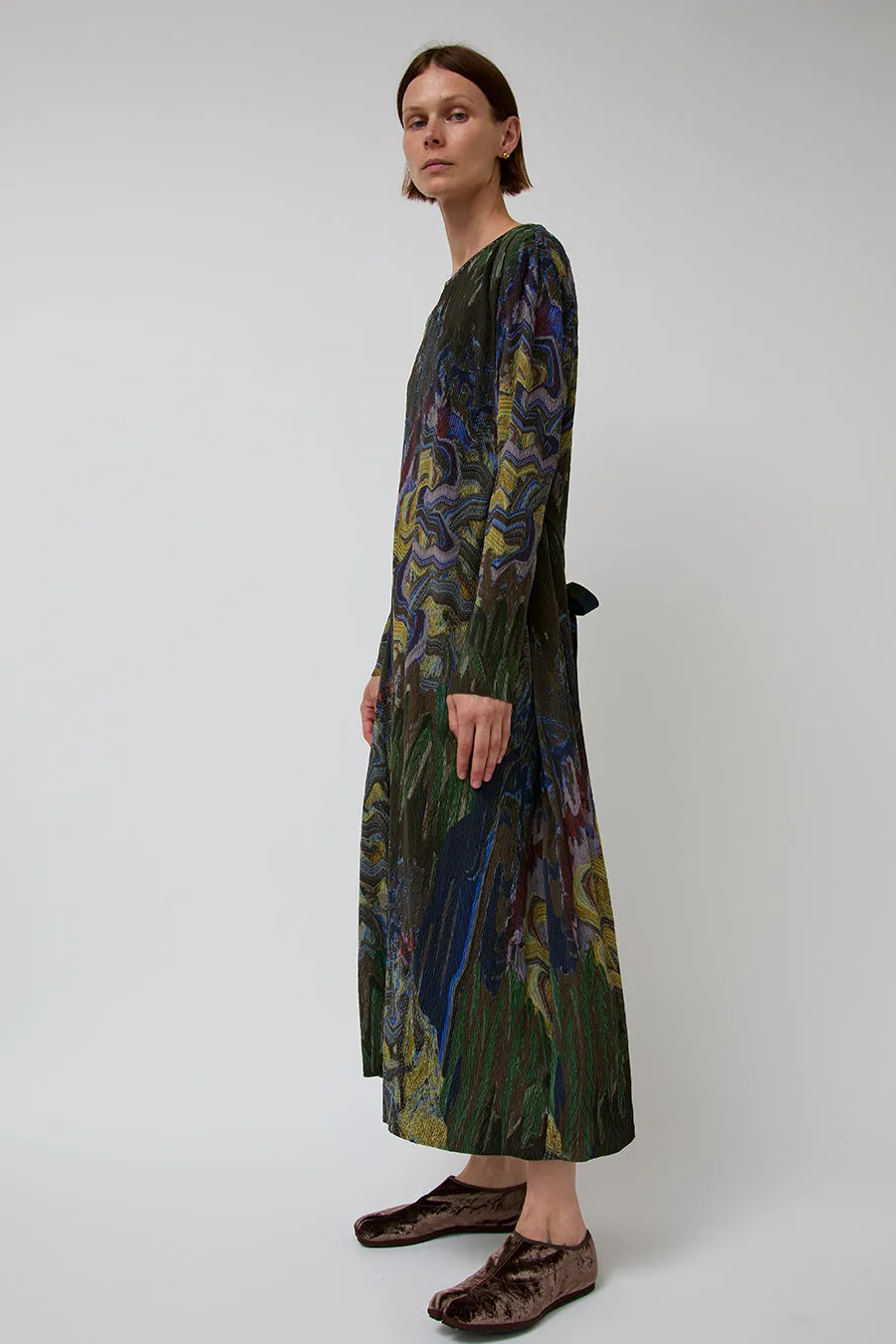 Henrik Vibskov O Dress in Graphic Slopes Dark sold by No. 6 product image thumbnail 2