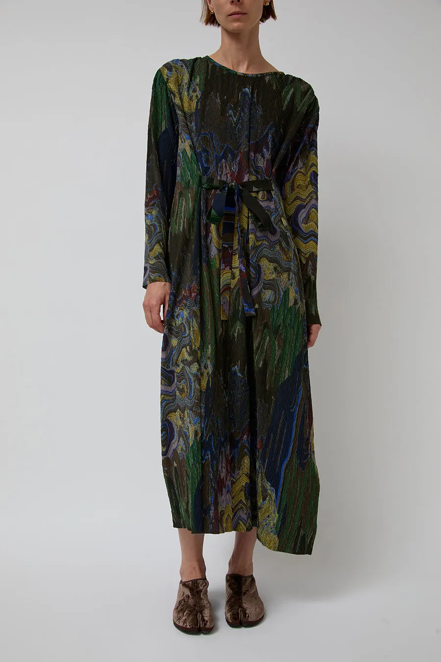 Henrik Vibskov O Dress in Graphic Slopes Dark sold by No. 6 product image thumbnail 4