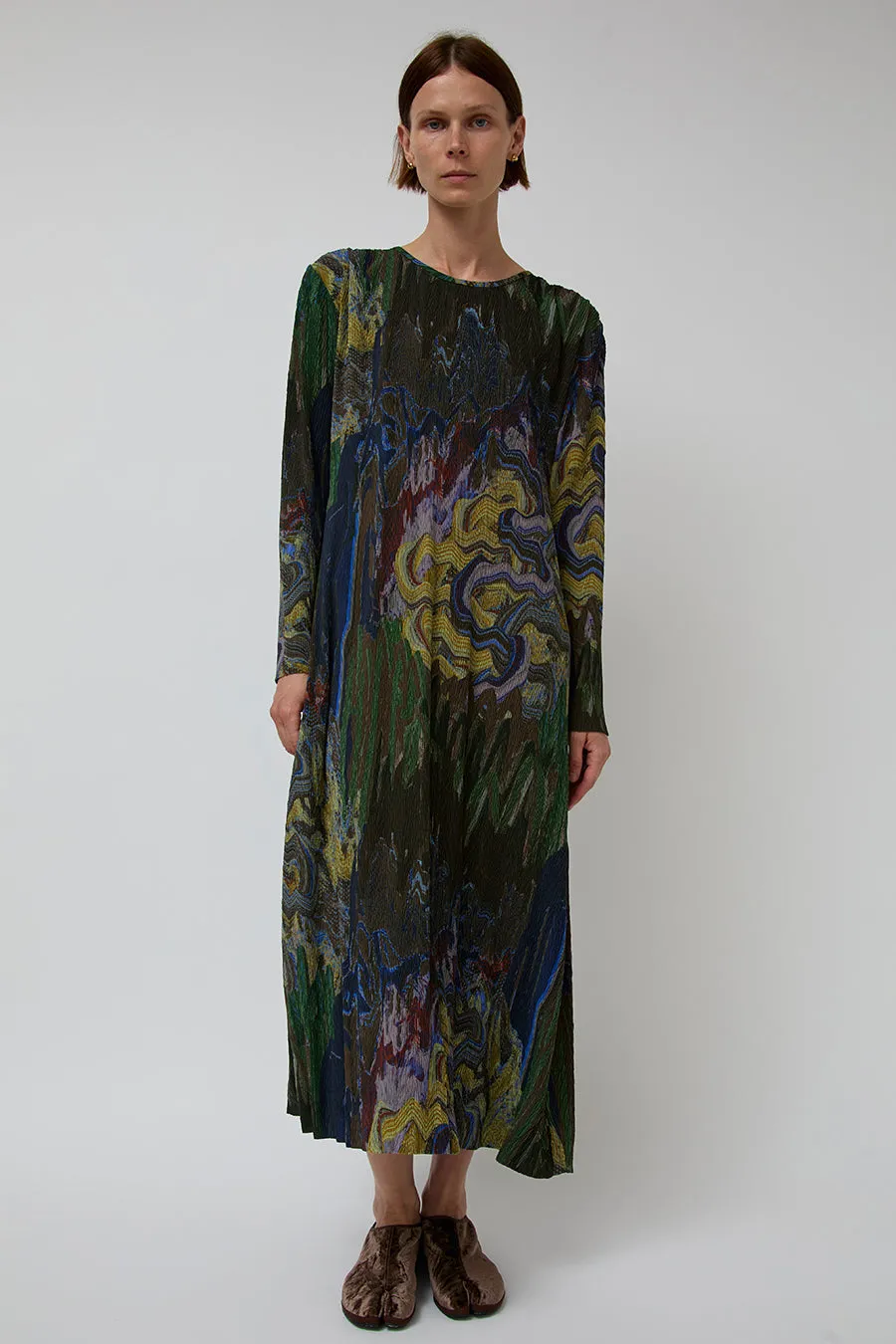 Henrik Vibskov O Dress in Graphic Slopes Dark sold by No. 6 product image thumbnail 5