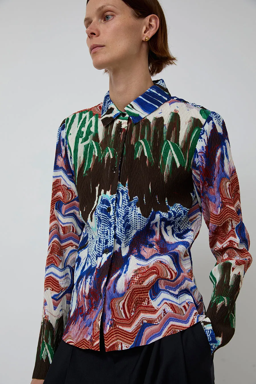 Henrik Vibskov Slope Blouse in Graphic Slopes Light sold by No. 6