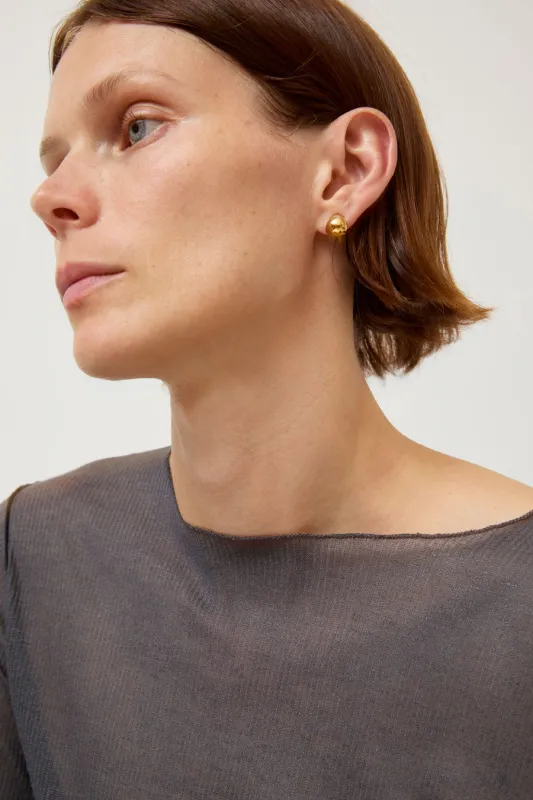 Nina Gordon Fold Hoops in Gold sold by No. 6