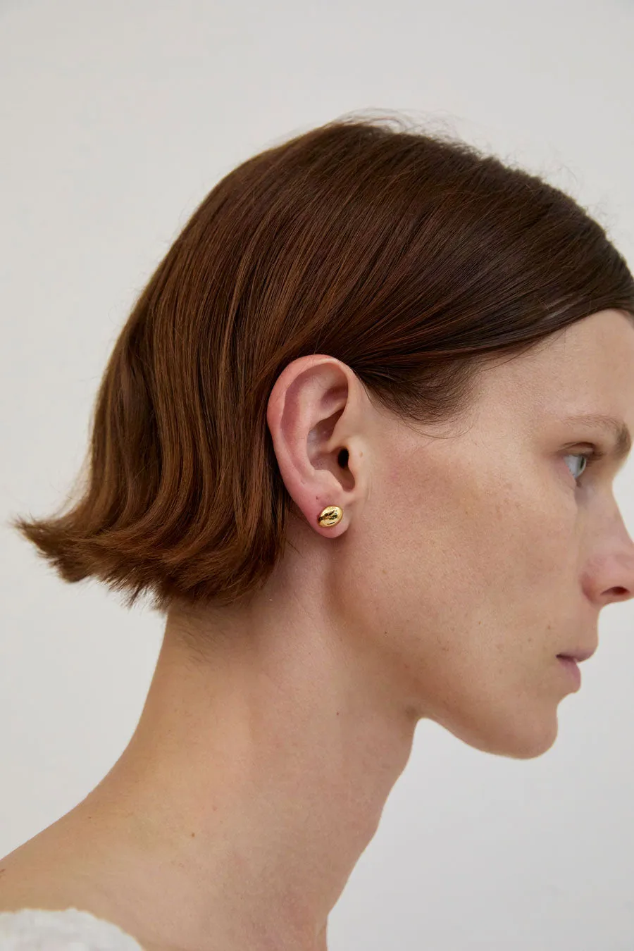 Nina Gordon Figure Studs in Gold sold by No. 6