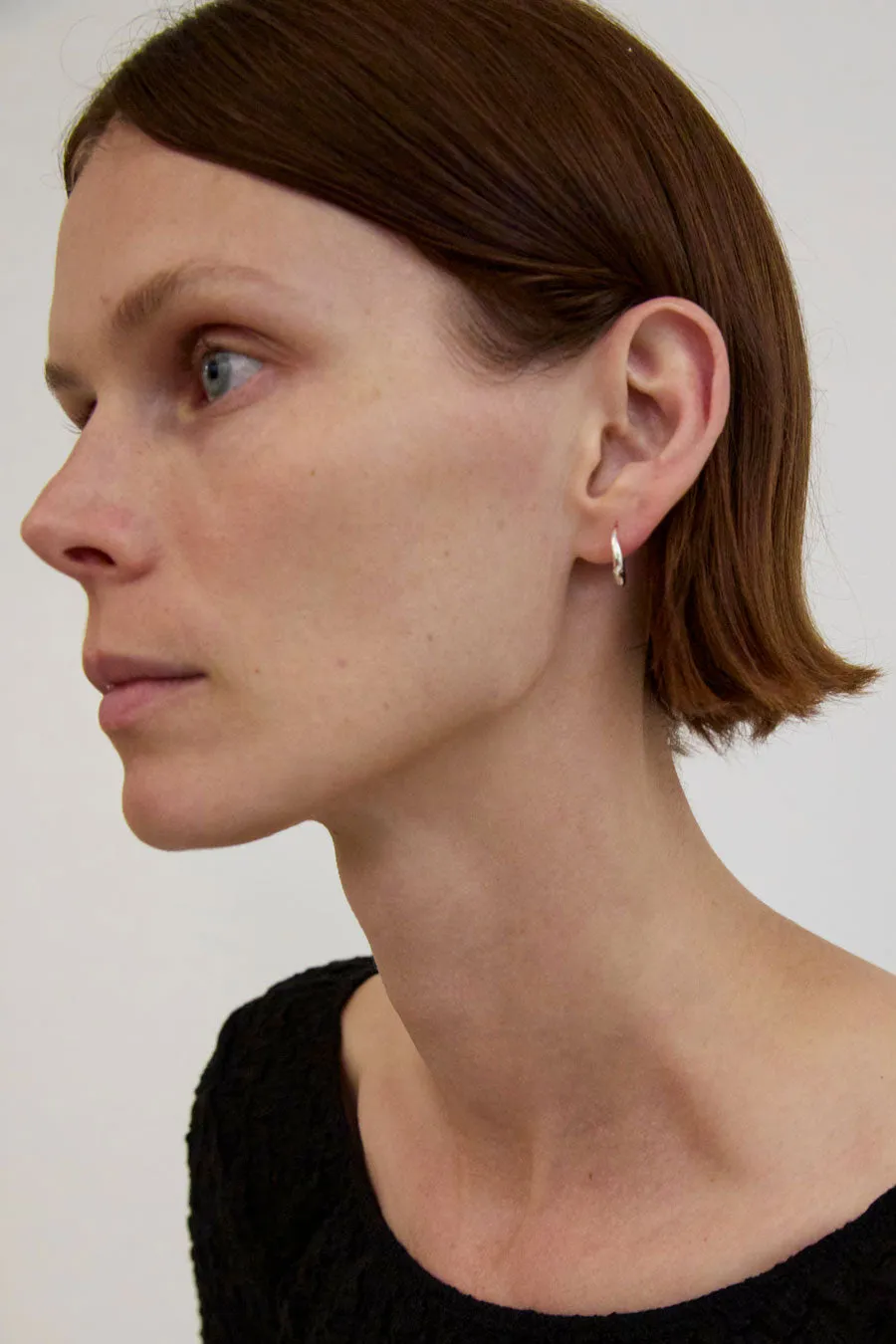 Nina Gordon Ventee Hoops in Silver sold by No. 6 product image thumbnail 4