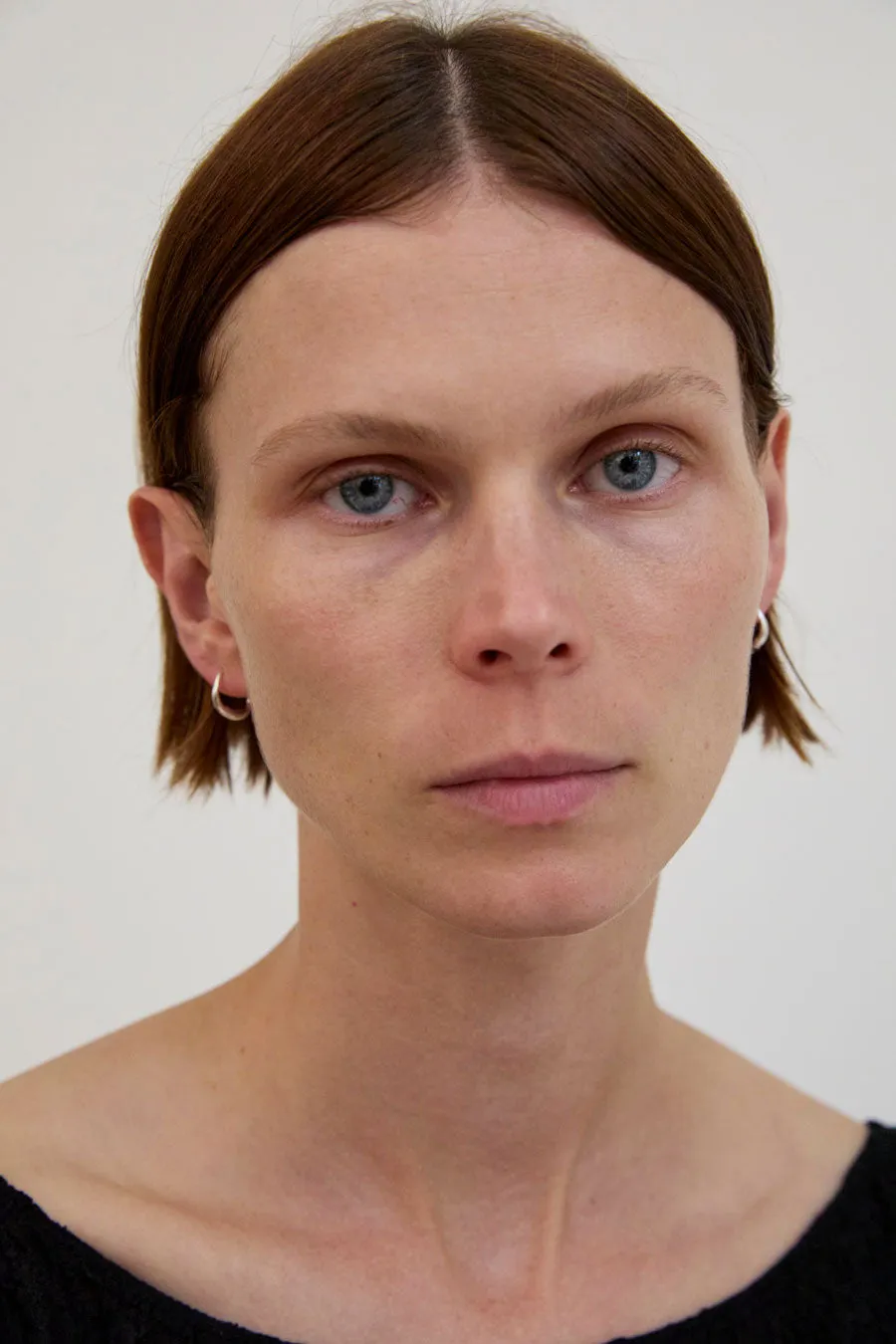 Nina Gordon Ventee Hoops in Silver sold by No. 6