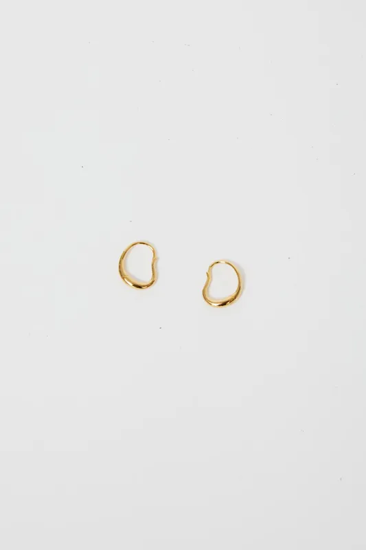Nina Gordon Ventee Hoops in Gold sold by No. 6