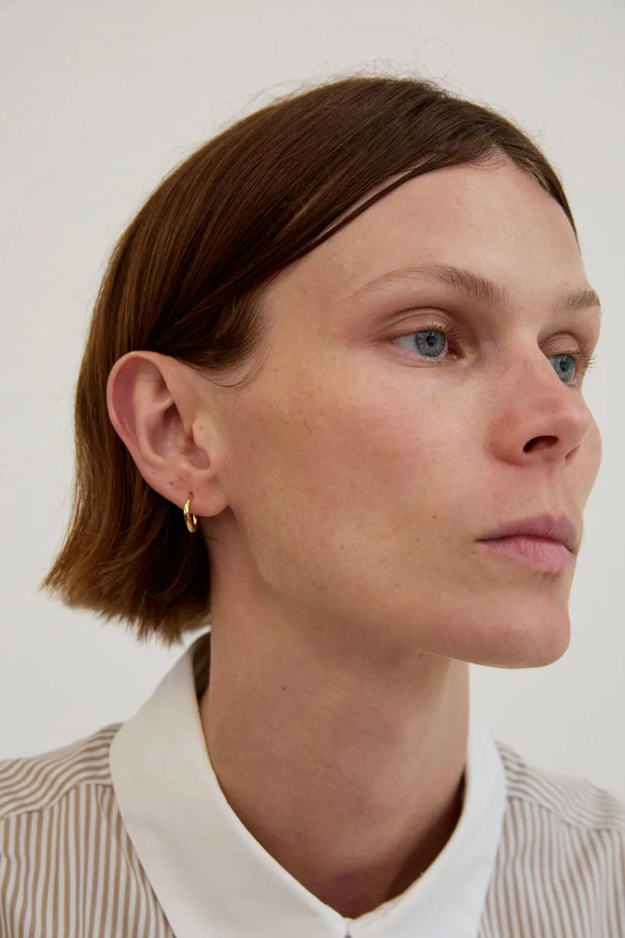 Nina Gordon Ventee Hoops in Gold sold by No. 6 product image thumbnail 2