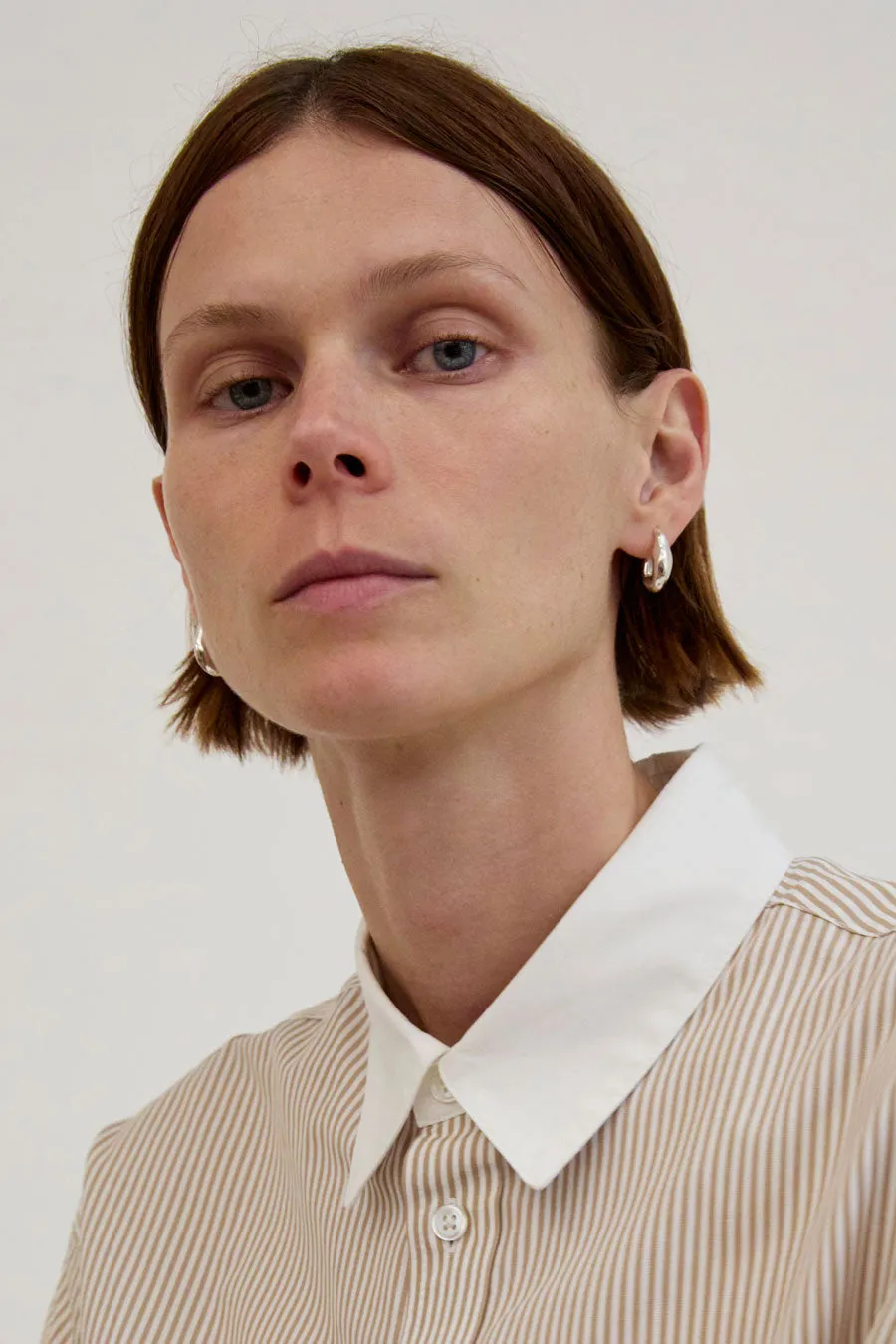 Nina Gordon Marina Hoop in Silver sold by No. 6