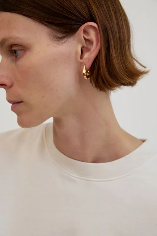 Nina Gordon Marina Hoop in Gold sold by No. 6