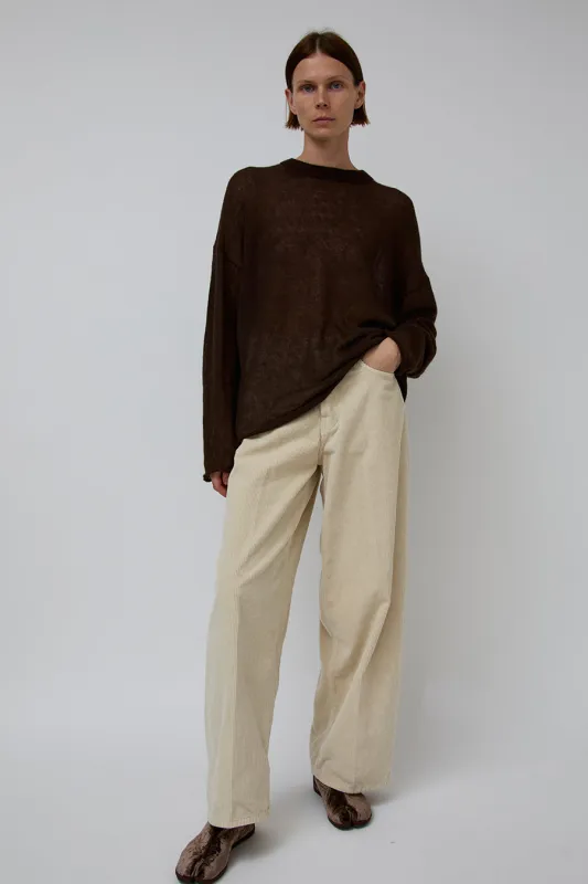 Haikure Bethany Velvet Jean in Ecru sold by No. 6