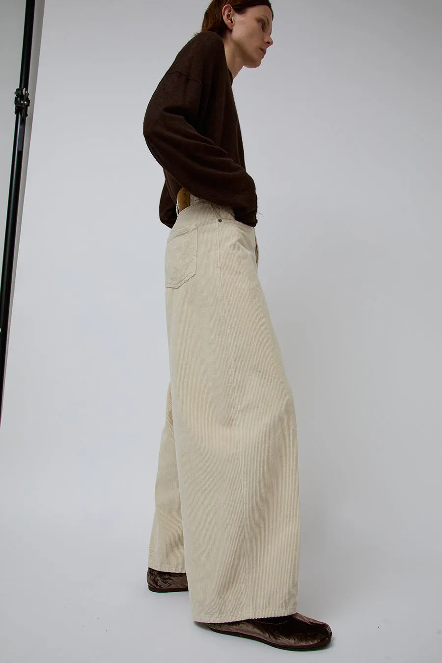 Haikure Bethany Velvet Jean in Ecru sold by No. 6 product image thumbnail 3