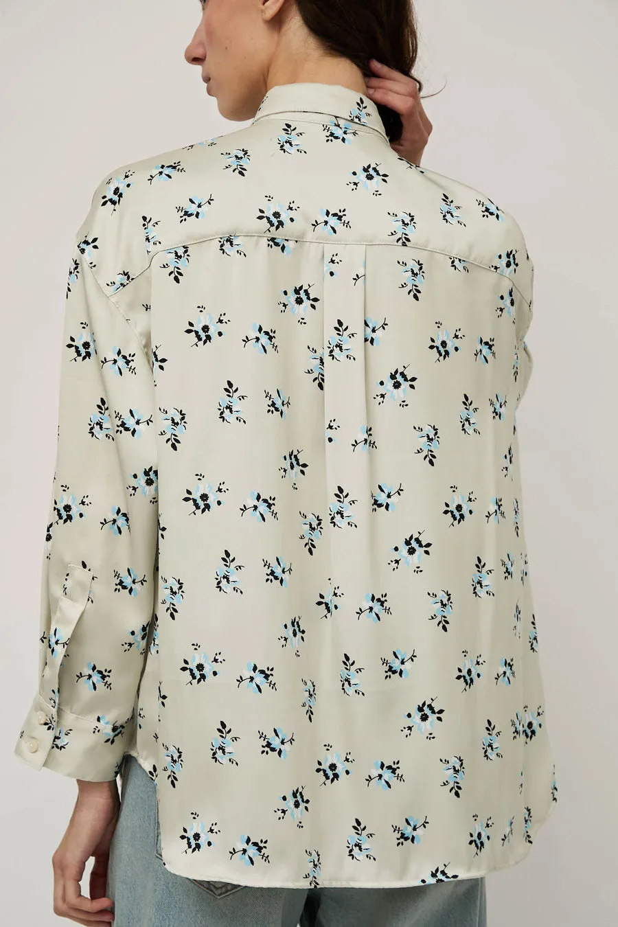 No.6 Lake Shirt in Cream and Blue Ditsy sold by No. 6 product image thumbnail 5