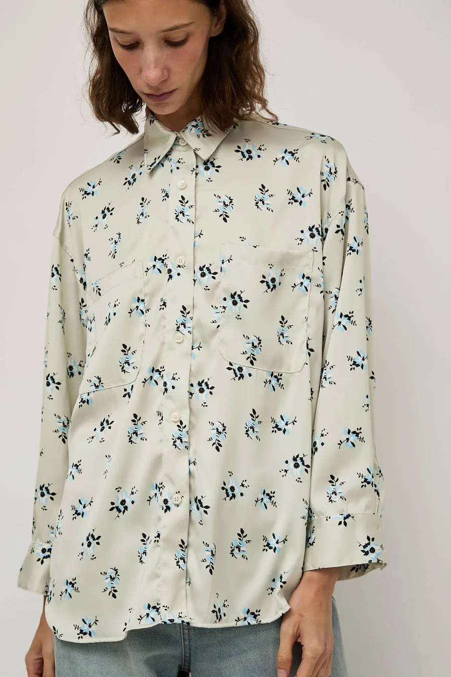 No.6 Lake Shirt in Cream and Blue Ditsy sold by No. 6 product image thumbnail 3
