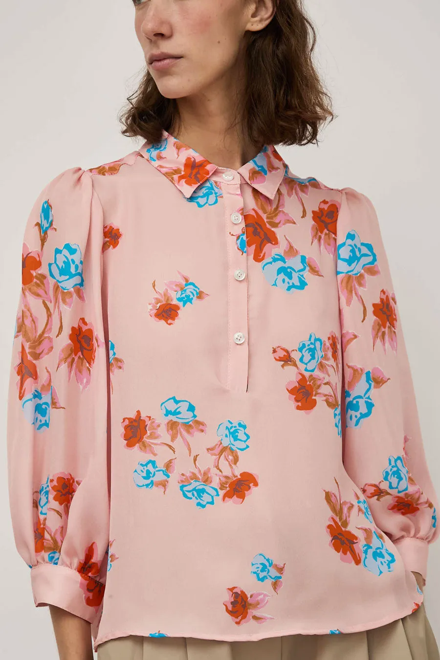 No.6 Esme Blouse in Pink Large Pansy sold by No. 6
