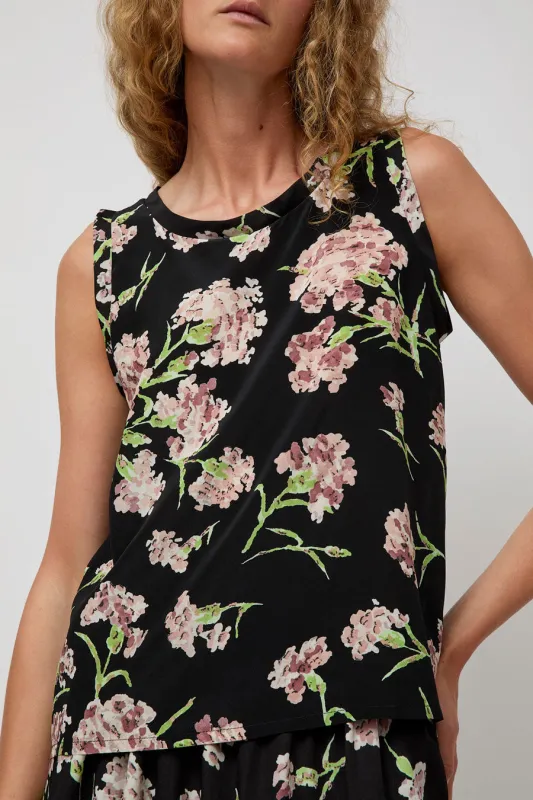 No.6 Danny Tank in Black and Mauve Floral made by No. 6
