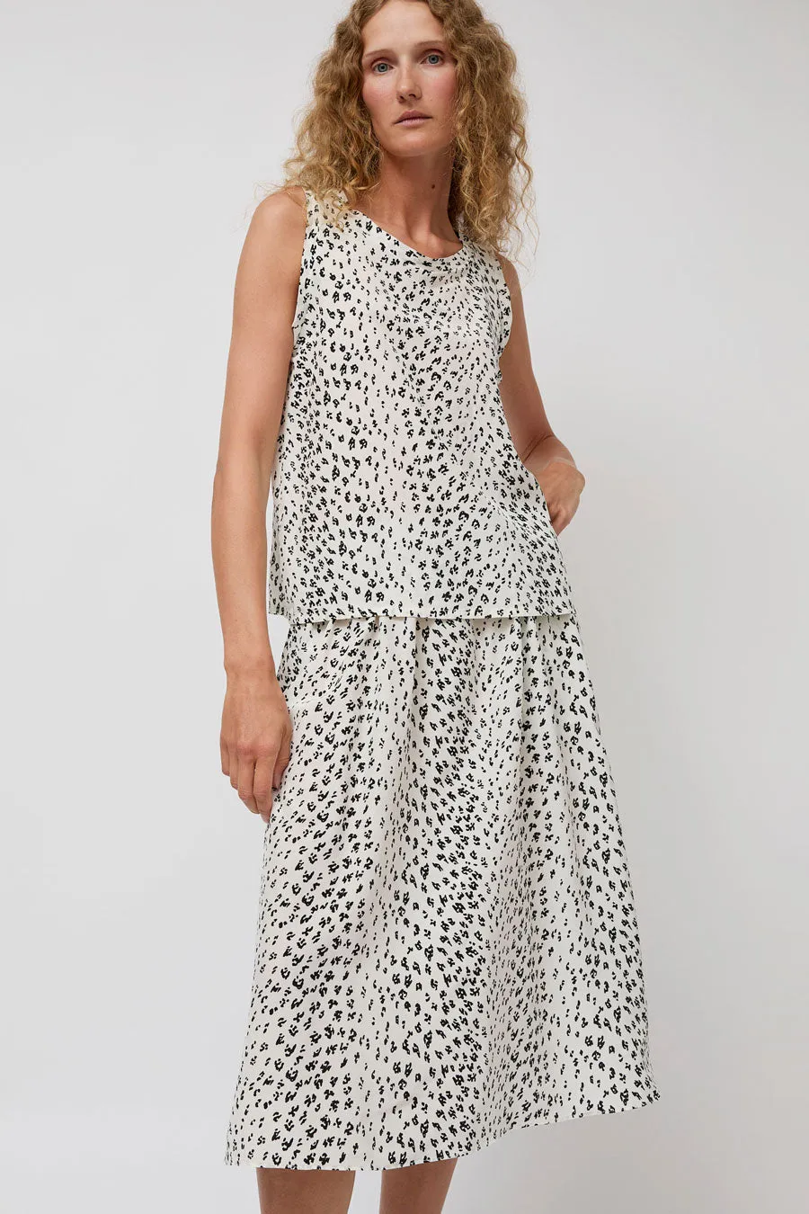 No.6 Danny Tank in White and Black Cheetah Print sold by No. 6 product image thumbnail 5