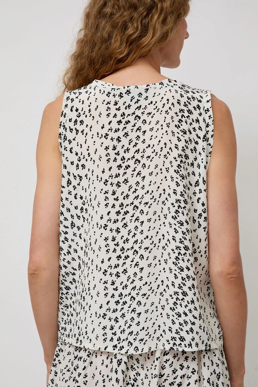 No.6 Danny Tank in White and Black Cheetah Print sold by No. 6 product image thumbnail 4