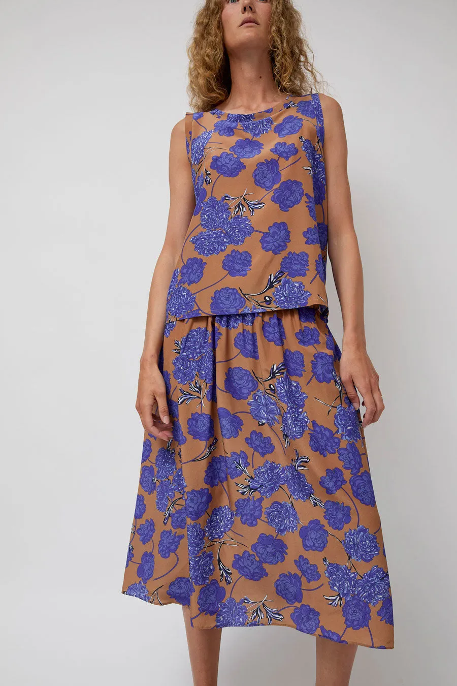 No.6 Sister Skirt in Tan and Violet Faux Croix sold by No. 6