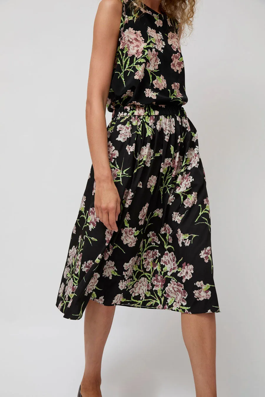 No.6 Sister Skirt in Black and Mauve Floral sold by No. 6 product image thumbnail 2