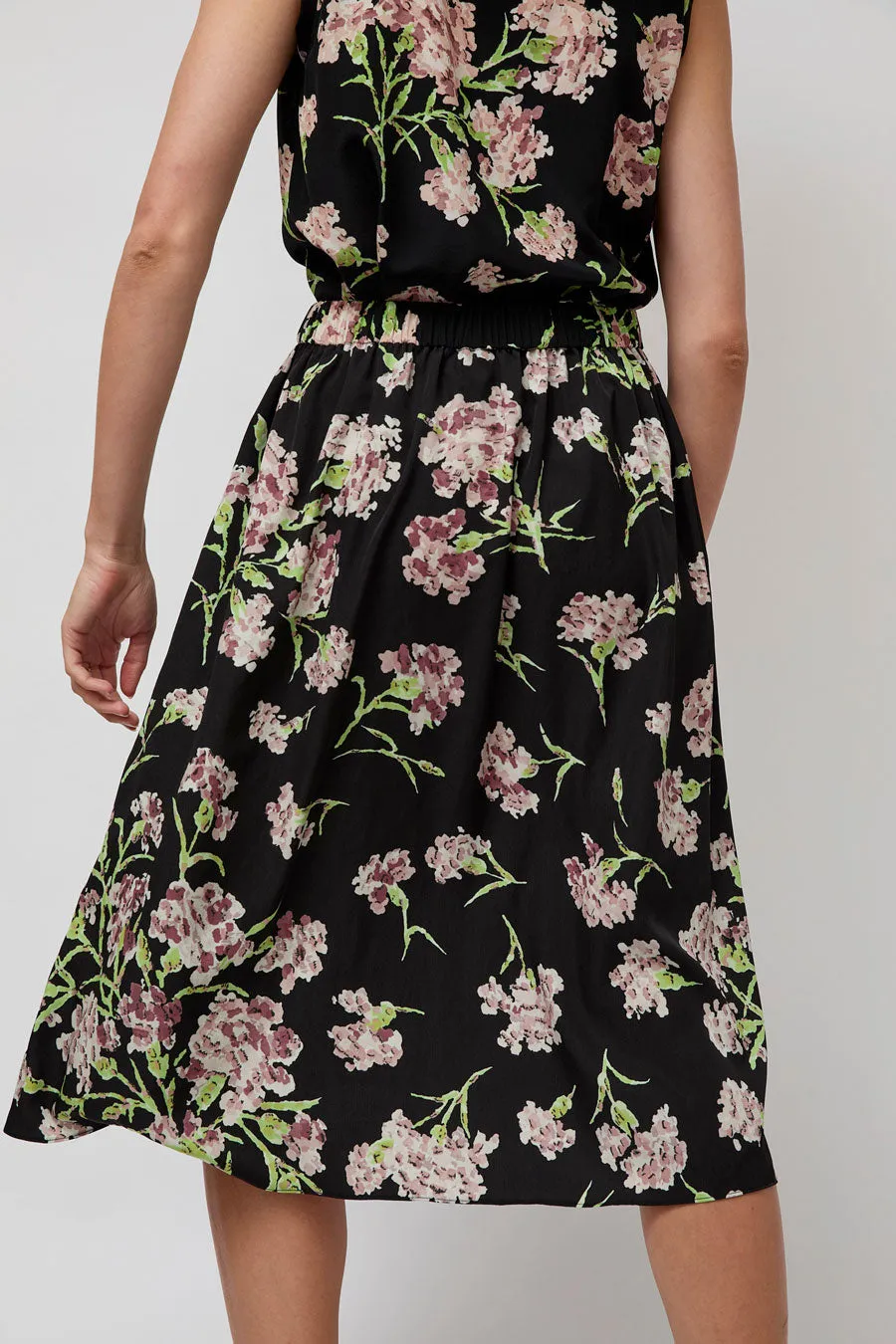 No.6 Sister Skirt in Black and Mauve Floral sold by No. 6 product image thumbnail 5
