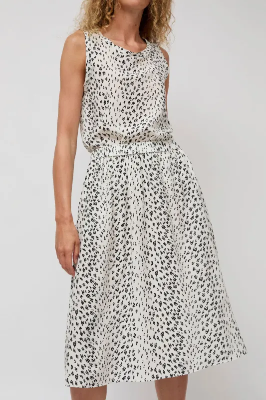 No.6 Sister Skirt in White and Black Cheetah Print sold by No. 6